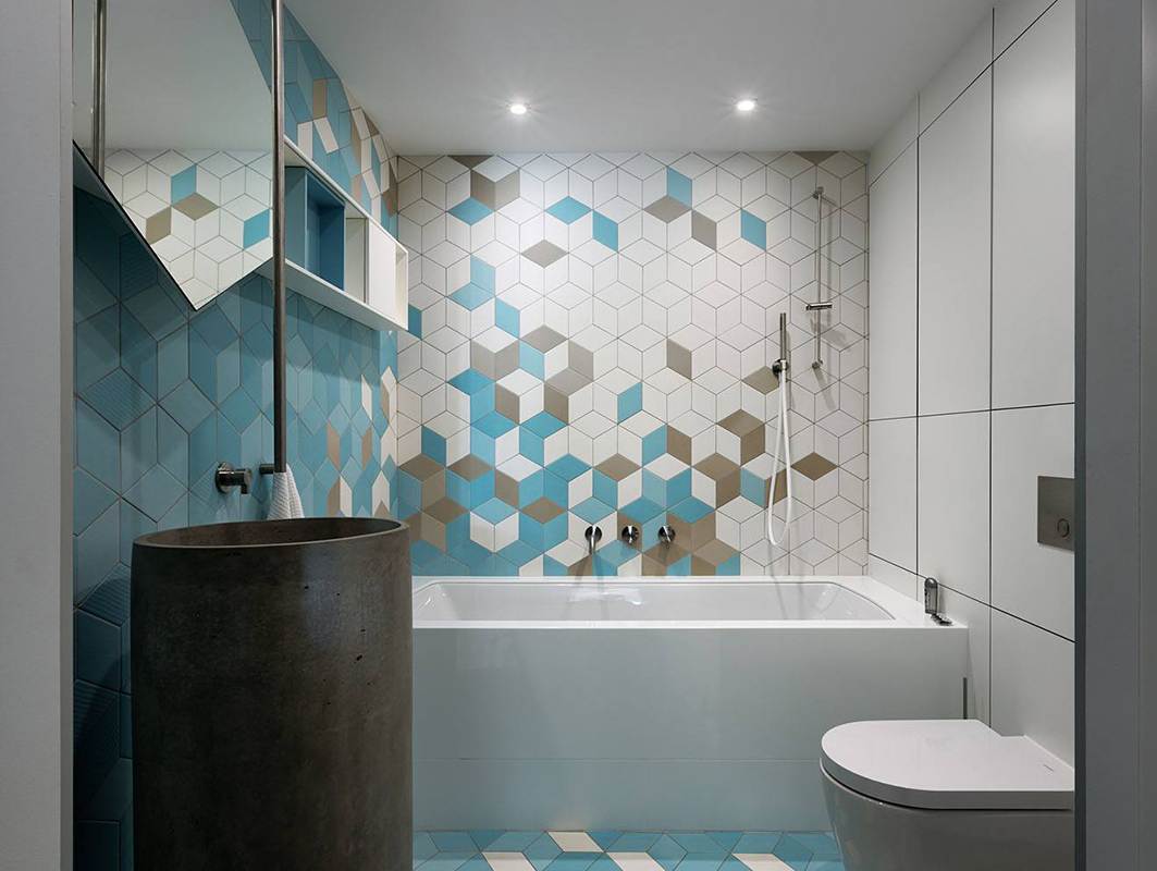 Bathroom design - HPL Fundermax photo №1